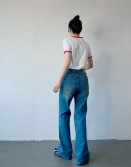 Washed Flares Jeans #250421